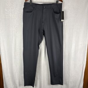 Legend Comfort Fit Chino Golf Pants Mens 36x32 Gray Moisture Wicking Stretch NWT